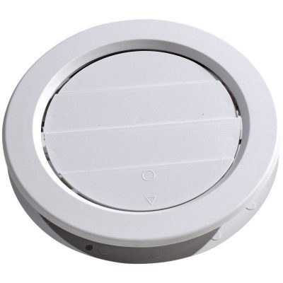 Valterra Heating/ Cooling Register, Ceiling Mount, 5 Inch Diameter, 7/8 Inch Collar, 360 Degree Rotating/ Dampered Vane Air Return – A10-3358VP