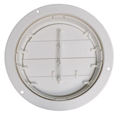Valterra Heating/ Cooling Register, Ceiling Mount, 5 Inch Diameter, 7/8 Inch Collar, 360 Degree Rotating/ Dampered Vane Air Return – A10-3359VP