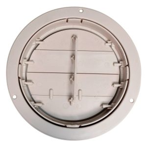 Valterra Heating/ Cooling Register, Ceiling Mount, 5 Inch Diameter, 7/8 Inch Collar, 360 Degree Rotating/ Dampered Vane Air Return, Beige – A10-3360VP