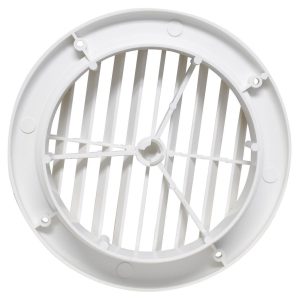 Valterra Heating/ Cooling Register, Ceiling Mount, 5 Inch Diameter, 1-1/8 Inch Collar, 360 Degree Rotating Vane Air Return, Beige – A10-3363VP