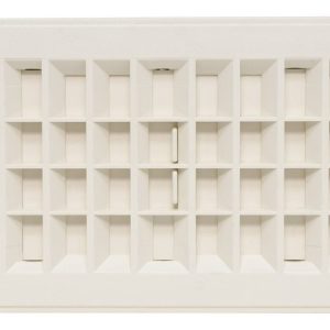 Valterra Heating/ Cooling Register, Floor Mount, 4 Inch Width X 8 Inch Length, With Damper, White – A10-3364VP