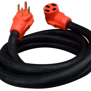 Valterra Extension Cord, Mighty Cord ™, 125/ 250 Volt Extension Cord, 4-Prong, 50 Ampere, 6 to 8 Gauge Four Wire, 10 Foot Length, Black – A10-5010EH