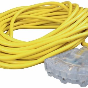Valterra Extension Cord, Mighty Cord ™, 125 Volt Extension Cord, 3 Prong LED Lighted Ends, Triple Outlet, 15 Amp, 14 Gauge, 3 Wire – A10-5014TTE