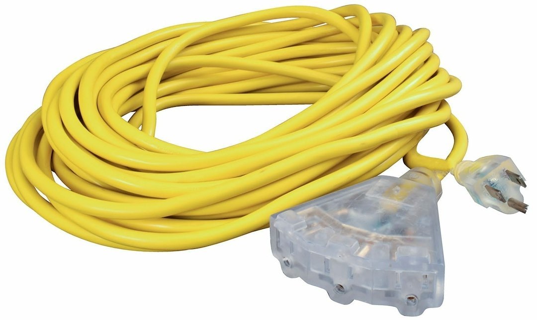Valterra Extension Cord, Mighty Cord ™, 125 Volt Extension Cord, 3 Prong LED Lighted Ends, Triple Outlet, 15 Amp, 14 Gauge, 3 Wire – A10-5014TTE