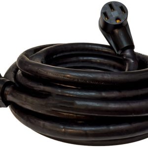 Valterra Power Cord, Mighty Cord ™, Power Supply Cord, 3 Prong, Single Outlet, 50 Amp, 10 Gauge, 3 Wire, 25 Foot Length, Black – A10-5025E