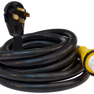 Valterra Power Cord, Mighty Cord ™, Power Supply Cord, Detachable Cord, 50 Amp, 25 Foot Length, Black, Without Plug Head Handle – A10-5025EDBK