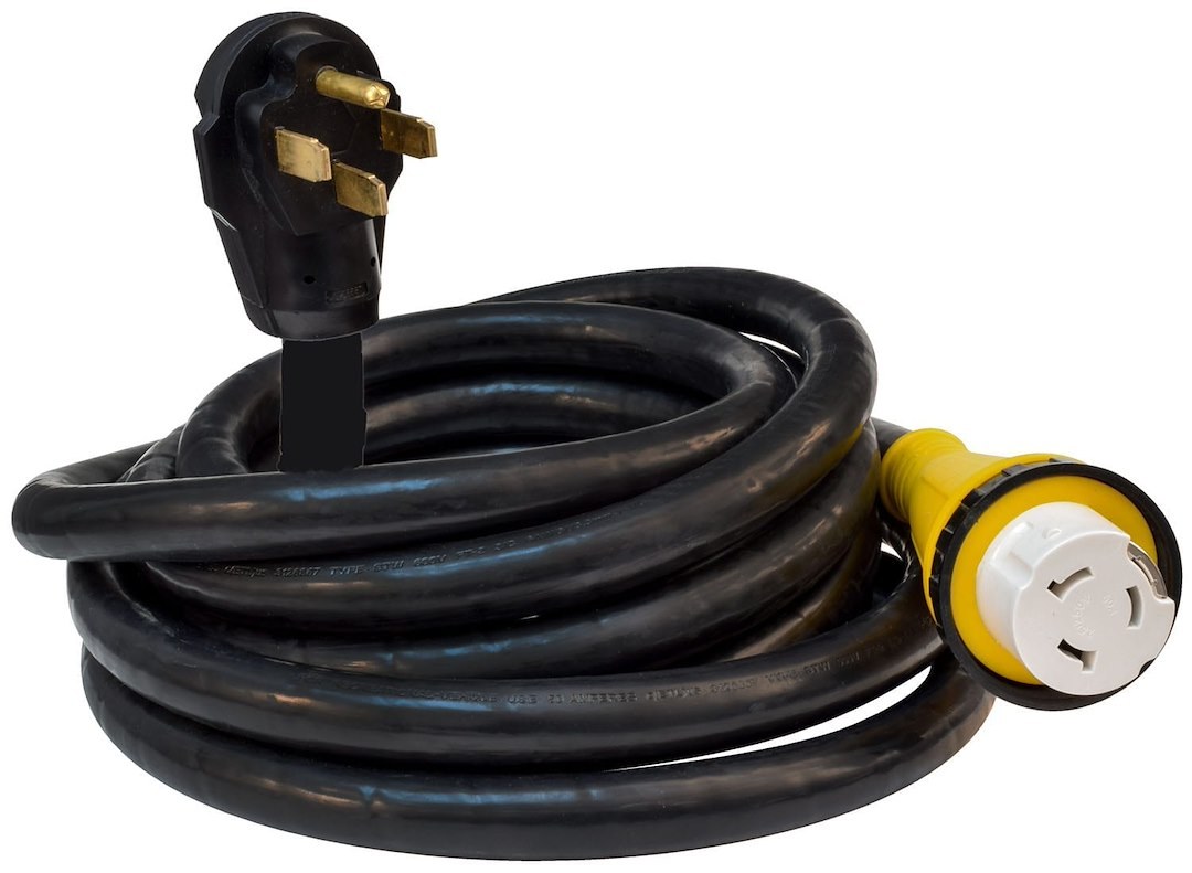 Valterra Power Cord, Mighty Cord ™, Power Supply Cord, Detachable Cord, 50 Amp, 25 Foot Length, Black, Without Plug Head Handle – A10-5025EDBK