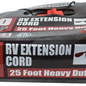 Valterra Extension Cord, Mighty Cord ™, 125/ 250 Volt Extension Cord, 4-Prong, 50 Ampere, 6 to 8 Gauge Four Wire, 25 Foot Length, Black – A10-5025EH
