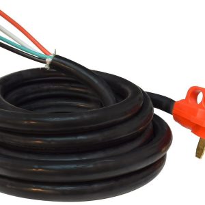 Valterra Power Cord, Mighty Cord ™, Power Supply Cord, Siingle 3 Prong Non-Detachable End and End for Hard Wiring, 50 Amp – A10-5025END