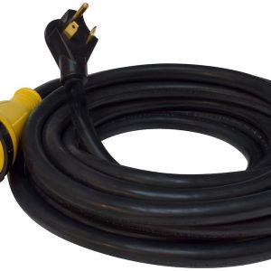 Valterra Power Cord, Mighty Cord ™, Power Supply Cord, Detachable Cord, 50 Amp, 36 Foot Length, Black, Without Plug Head Handle – A10-5036EDBK