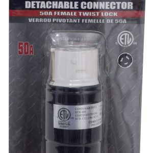 Valterra Power Cord Adapter, Mighty Cord ™, Replacement Female Twist Lock, Detachable, For Use with Valterra A10-30CV and A10-50CV – A10-50FDTVP