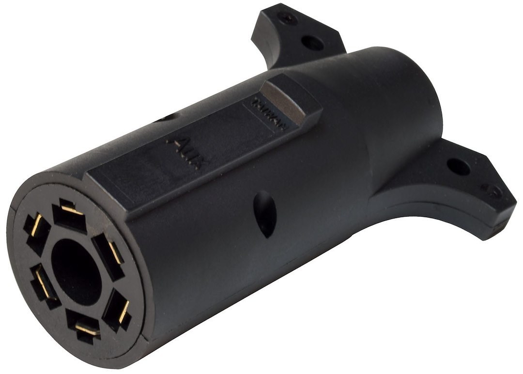 Valterra Trailer Wiring Connector Adapter, 7-WAY Pin to 6-WAY Pin, With Retail Package – A10-7276VP