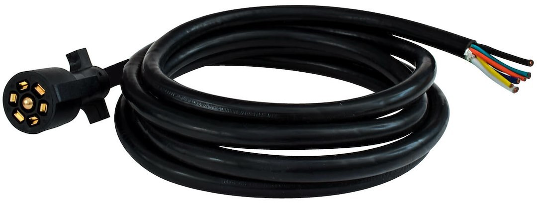 Valterra Trailer Wiring Connector, Trailer Side, 7-WAY, 10 Foot Lead Wire Length – A10-7W10