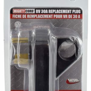 Valterra Power Cord Plug End, Mighty Cord ™, Replacement Plug Head, 30 Amp, Male End, With Plug Head Handle, Black, With Retail Package – A10-P30VP