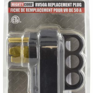 Valterra Power Cord Plug End, Mighty Cord ™, Replacement Plug Head, 50 Amp, Male End, With Plug Head Handle, Black, With Retail Package – A10-P50VP