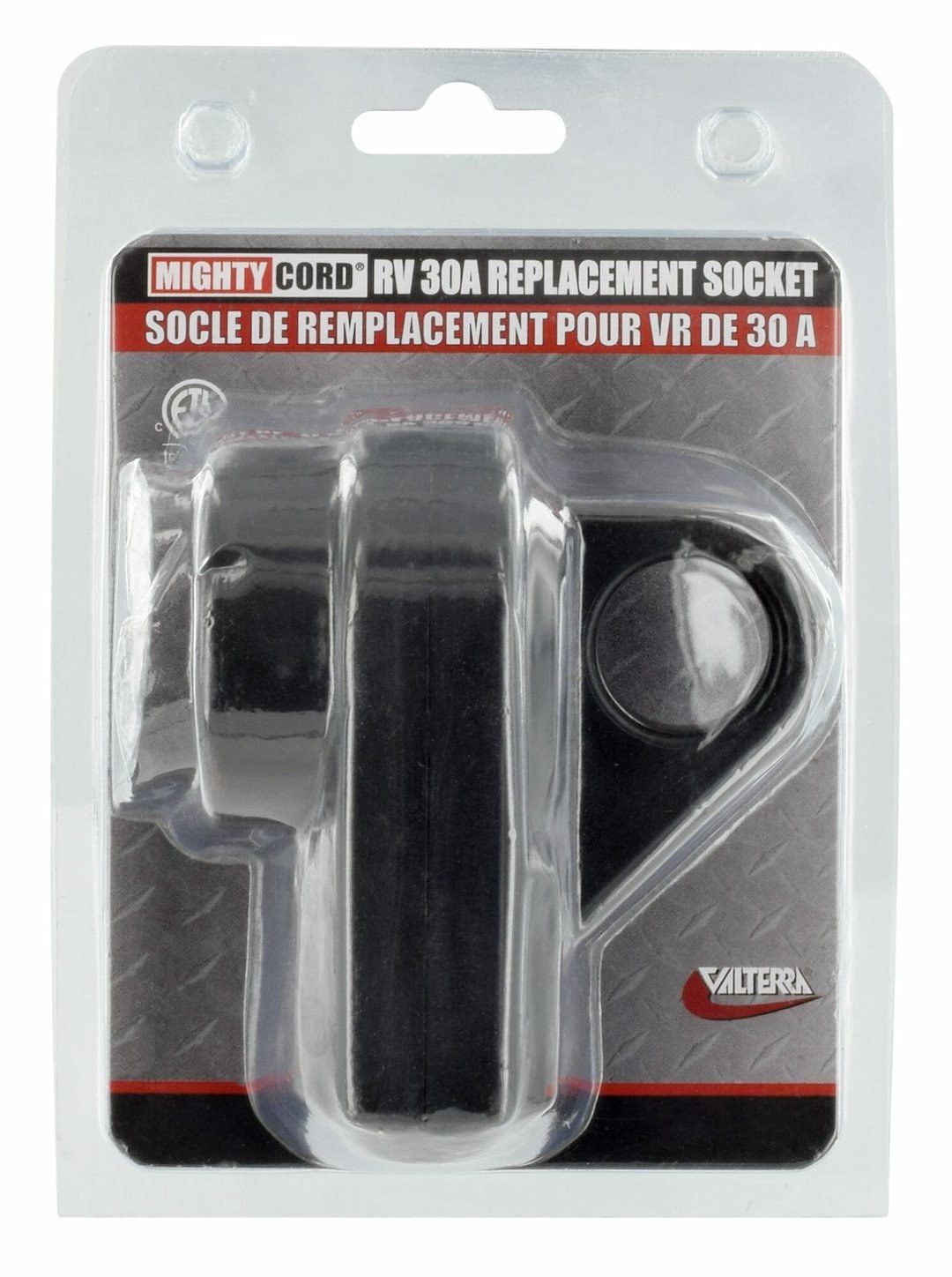 Valterra Power Cord Plug End, Mighty Cord ™, Replacement Receptacle Connector, 30 Amp, Female End, With Plug Head Handle, Black – A10-R30VP