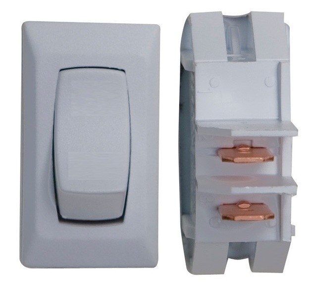 Valterra Interior Light Switch, Diamond Group, 16 Amp at 125 Volt AC/ 3/4 Hp/ Ul/ Csa/ Vde, Rocker, Single Pole Single Throw – DG110UVP