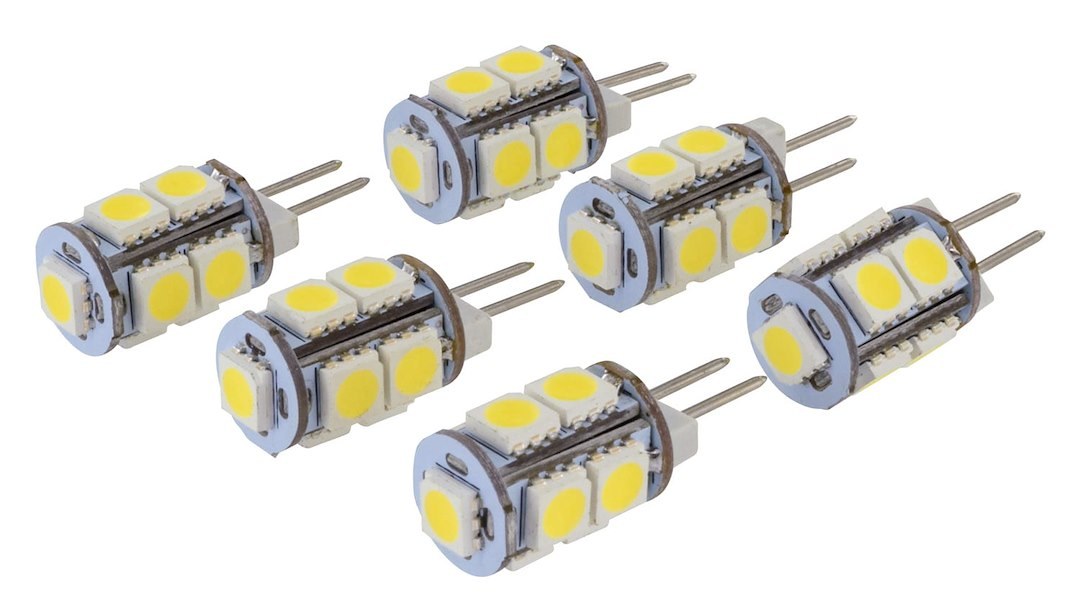Valterra Multi Purpose Light Bulb – LED, Diamond Group, Replacement for JC10 Bulb, Bright White, Pack of 6 – DG726116VP