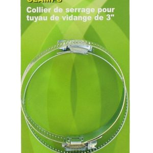 Valterra Hose Clamp, #48, 2-1/2 Inch X 3-1/2 Inch Clamping Range, Worm Gear Style, Stainless Steel, Package of 2, With Retail Package – H03-0058VP