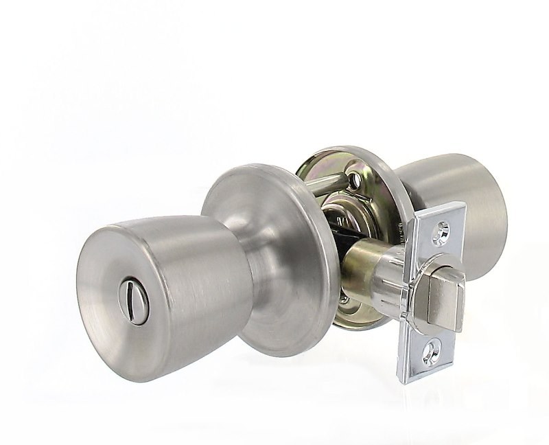 Valterra Entry Door Lock, Knob Style Handle, Privacy Lock, Bathroom/ Bedroom Lock, Fits 2-3/8 Inch Backsets – L32CS100