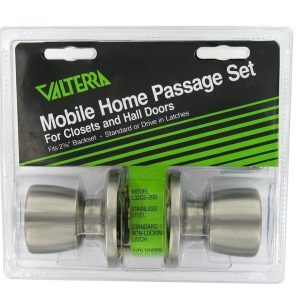Valterra Entry Door Handle, Knob Style Handle, Stainless Steel, With Clam Shell Retail Package – L32CS200