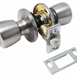 Valterra Entry Door Handle, Knob Style Handle, Stainless Steel, With Clam Shell Retail Package – L32CS200