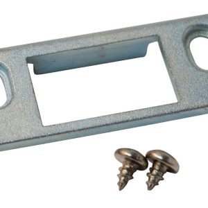 Valterra Entry Door Latch Striker Plate, Spring Latch Type, Rectangular with Rounded Ends, Steel, With Strike Plate and Screws – L32PB060
