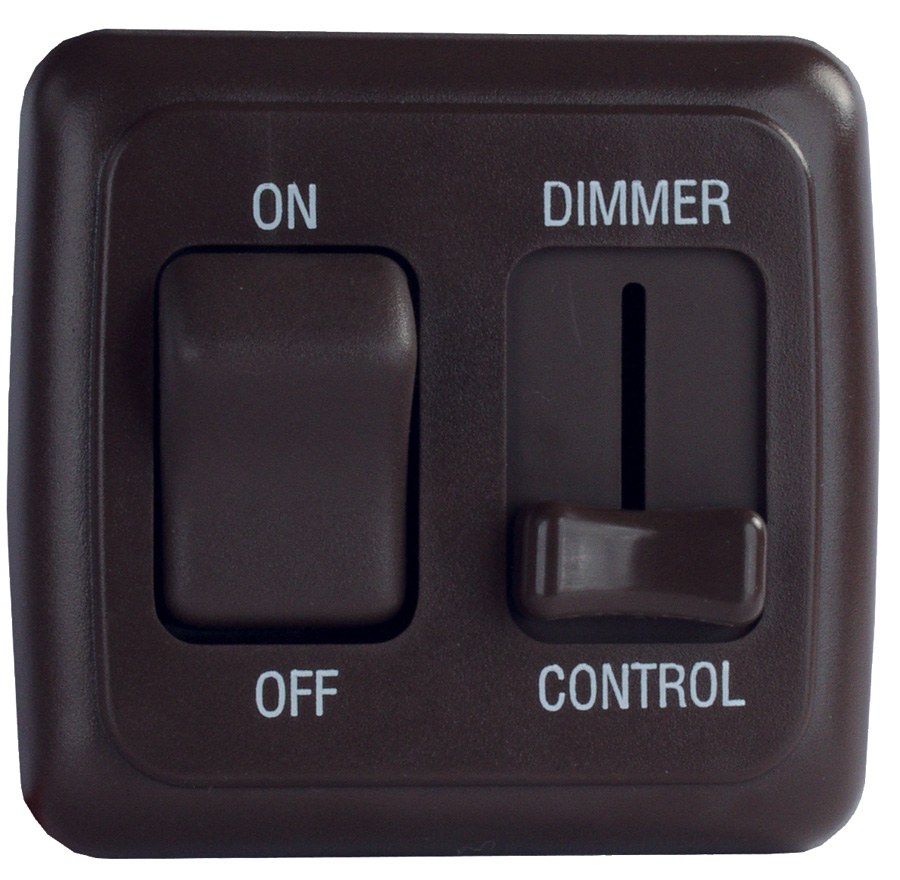 Valterra Dimmer Switch, Diamond Group, Use with Any LED Compatible Bulb or Fixture, Pulse Wave Modulation Type, 15 Amp/ 12 Volt DC, Black – DGLD25VP