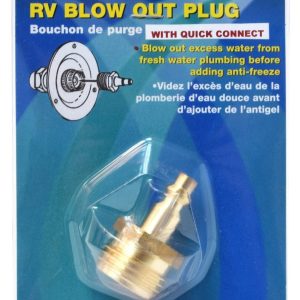 Valterra Water System Blow Out Plug, Quick Connect, Lead Free Brass, Single, With Retail Package – P23510LFVP