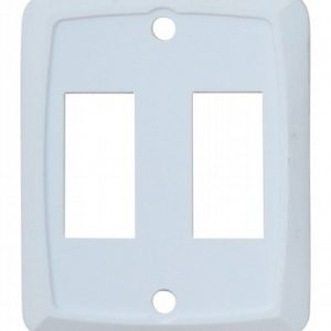 Valterra Switch Plate Cover, Diamond Group, Double Opening, 2-1/4 Inch Width X 2.74 Inch Height, White, 1 Per Card – DG201VP