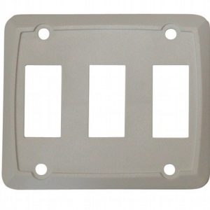 Valterra Switch Plate Cover, Diamond Group, Three Opening, 3-1/4 Inch Width X 2.74 Inch Height, White, 1 Per Card – DG301VP