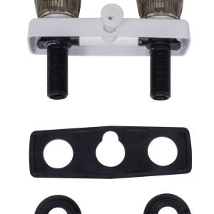 Valterra Shower Control Valve, 2 Valve, Single Piece Wall Mount, Brass Compression Valve, 4 Inch Center Distance, 2 Hole Application – PF213243