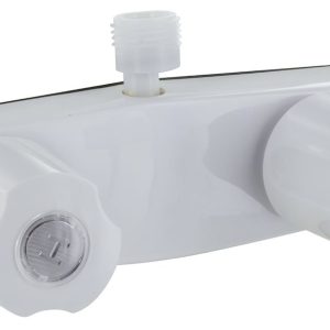 Valterra Shower Control Valve, 2 Valve, Single Piece Wall Mount, Plastic Compression Valve, 4 Inch Center Distance, 2 Hole Application – PF213244