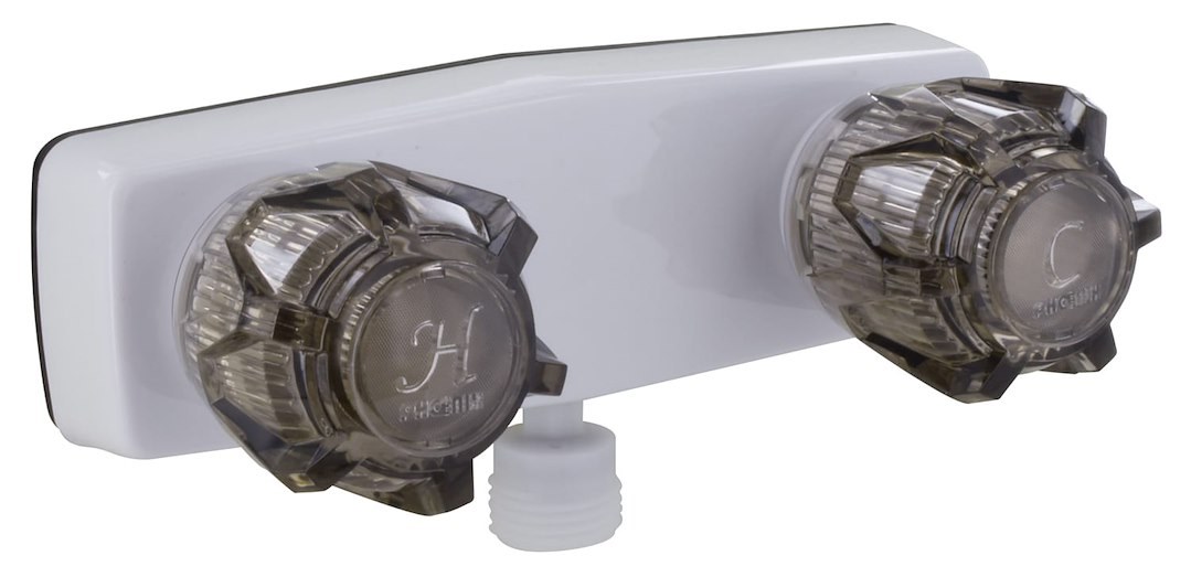 Valterra Shower Control Valve, 2 Valve, Single Piece Wall Mount, Plastic Compression Valve, 4 Inch Center Distance, 2 Hole Application – PF213245