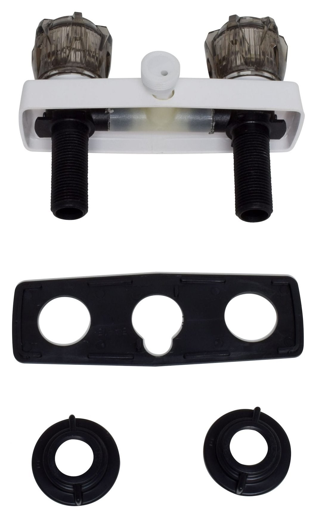 Valterra Shower Control Valve, 2 Valve, Single Piece Wall Mount, Plastic Compression Valve, 4 Inch Center Distance, 2 Hole Application – PF213245