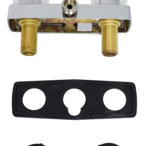 Valterra Shower Control Valve, 2 Valve, Single Piece Wall Mount, Brass Compression Valve, 4 Inch Center Distance, 2 Hole Application – PF213321