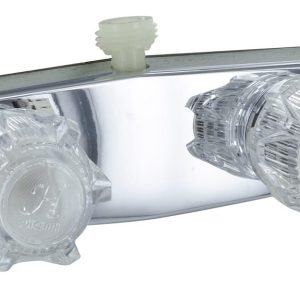 Valterra Shower Control Valve, 2 Valve, Single Piece Wall Mount, Plastic Compression Valve, 4 Inch Center Distance, 2 Hole Application – PF213348