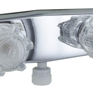 Valterra Shower Control Valve, 2 Valve, Single Piece Wall Mount, Plastic Compression Valve, 4 Inch Center Distance, 2 Hole Application – PF213350
