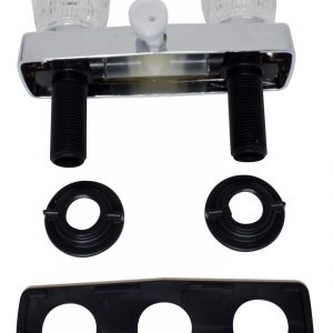 Valterra Shower Control Valve, 2 Valve, Single Piece Wall Mount, Plastic Compression Valve, 4 Inch Center Distance, 2 Hole Application – PF213350