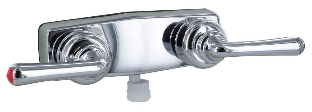 Valterra Shower Control Valve, 2 Valve, Single Piece Wall Mount, Plastic Compression Valve, 4 Inch Center Distance, 2 Hole Application – PF213351