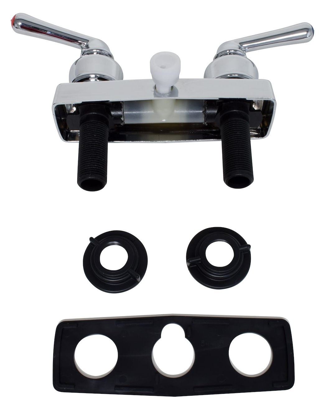 Valterra Shower Control Valve, 2 Valve, Single Piece Wall Mount, Plastic Compression Valve, 4 Inch Center Distance, 2 Hole Application – PF213351