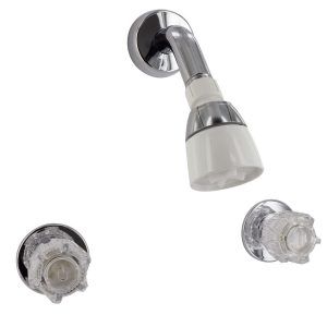 Valterra Shower Control Valve, 2 Valve, Two Piece Wall Mount, Brass Compression Valve, 8 Inch Center Distance, 2 Hole Application – PF214315