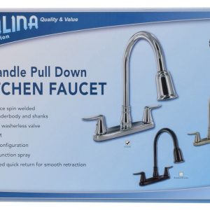 Valterra Faucet, Catalina, Used for Kitchen, Single Piece 8 Inch Deck Mount, 59 Inch Length Pull Down Spout – PF221306