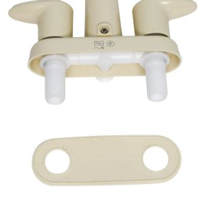 Valterra Faucet, Used for Bathtub, Single Piece 4 Inch Wall Mount with Tub/ Shower Diverter, 2 Acrylic Lever Handle – PF223161