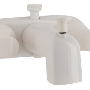 Valterra Faucet, Catalina, Used for Bathtub, Single Piece 4 Inch Wall Mount with Tub/ Shower Diverter, 2 Lever Handles – PF223205