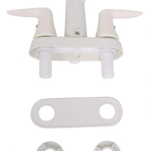 Valterra Faucet, Catalina, Used for Bathtub, Single Piece 4 Inch Wall Mount with Tub/ Shower Diverter, 2 Lever Handles – PF223205