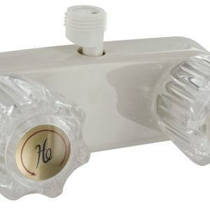 Valterra Shower Control Valve, 2 Valve, Single Piece Wall Mount, 1/4 Turn Washerless Valve, 4 Inch Center Distance, 2 Hole Application – PF223242