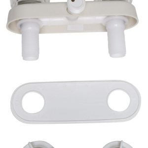 Valterra Shower Control Valve, 2 Valve, Single Piece Wall Mount, 1/4 Turn Washerless Valve, 4 Inch Center Distance, 2 Hole Application – PF223242