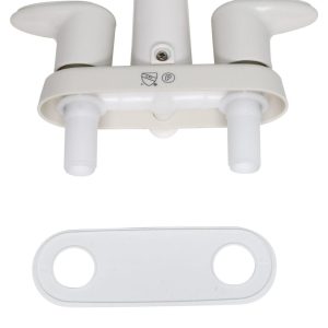 Valterra Faucet, Catalina, Used for Bathtub, Single Piece 4 Inch Wall Mount with Tub/ Shower Diverter, 2 Acrylic Lever Handle – PF223261