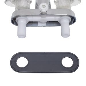 Valterra Faucet, Catalina, Used for Bathtub, Single Piece 4 Inch Wall Mount with Tub/ Shower Diverter, 2 Acrylic Lever Handle – PF223361